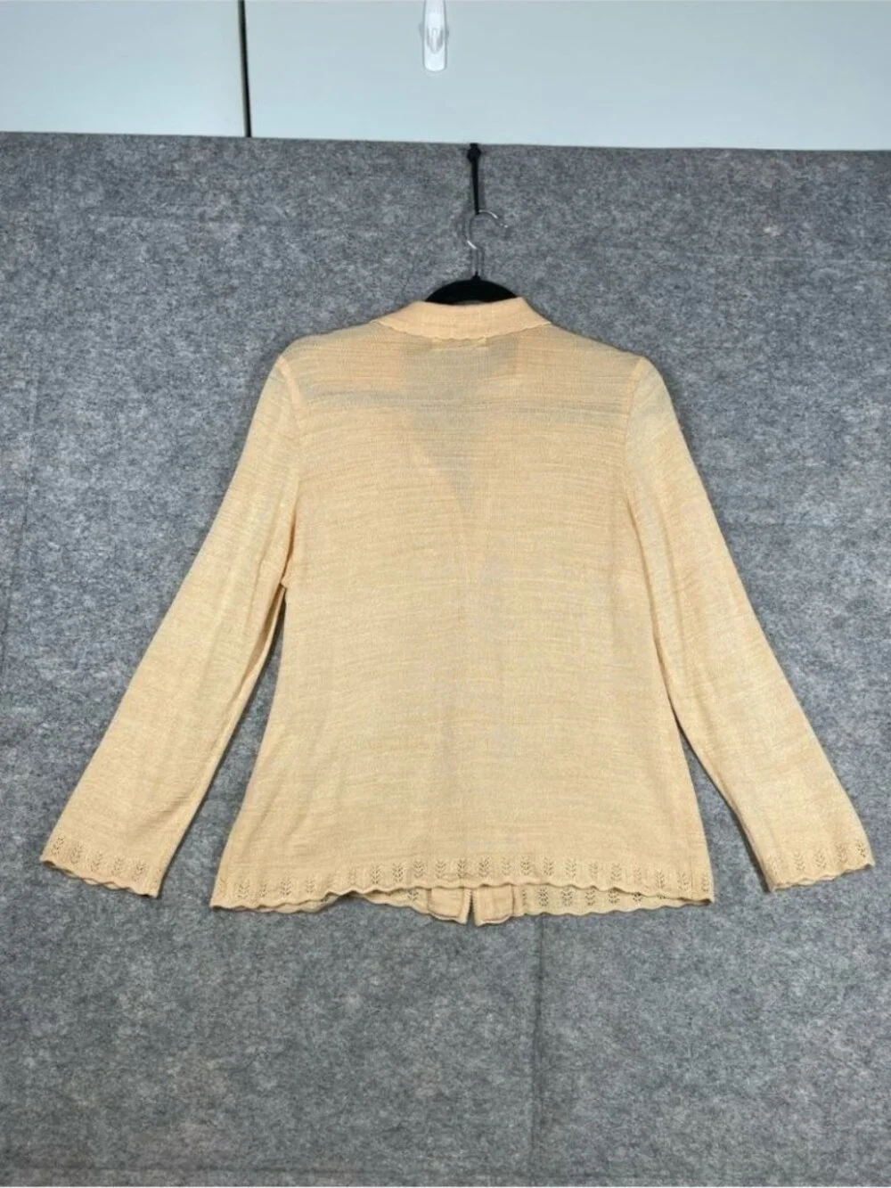Vintage Carte Knit Cardigan Beige Floral Embroidered Sweater Coquette Festival